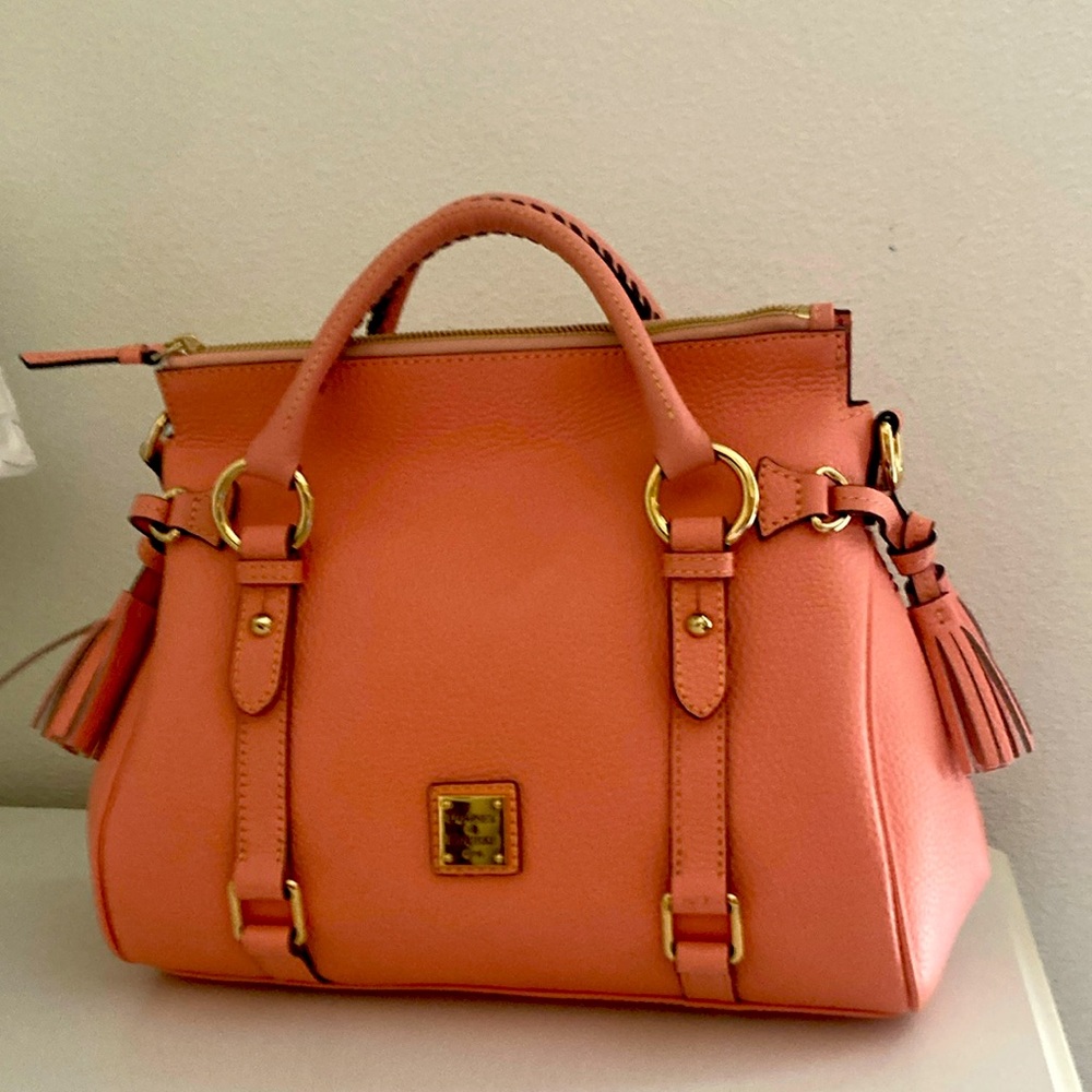 Dooney & Bourke Pale Pink Pebbled Leather Satchel.  NWT